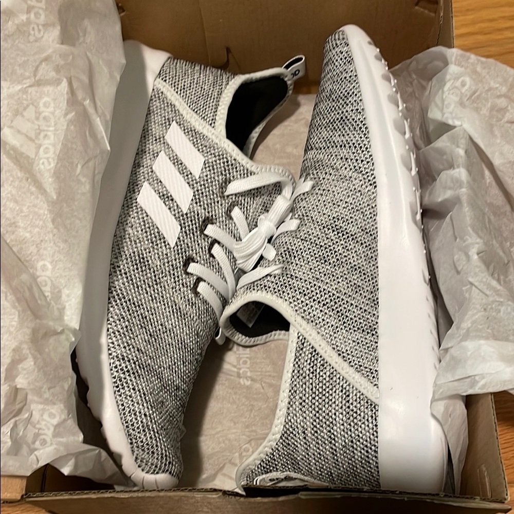Adidas Cloudfoam Pure Gray Running Shoes